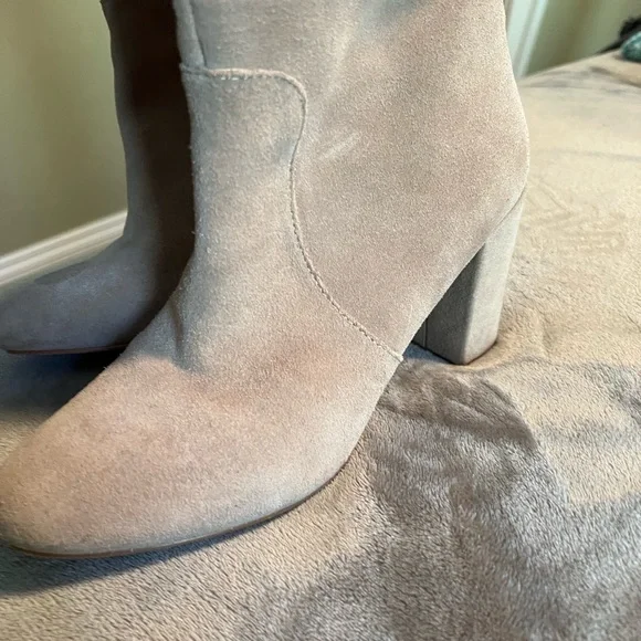 Steve Madden Sagan Women’s Tan Suede & leather Tall Slouchy Boots - Picture 3 of 5